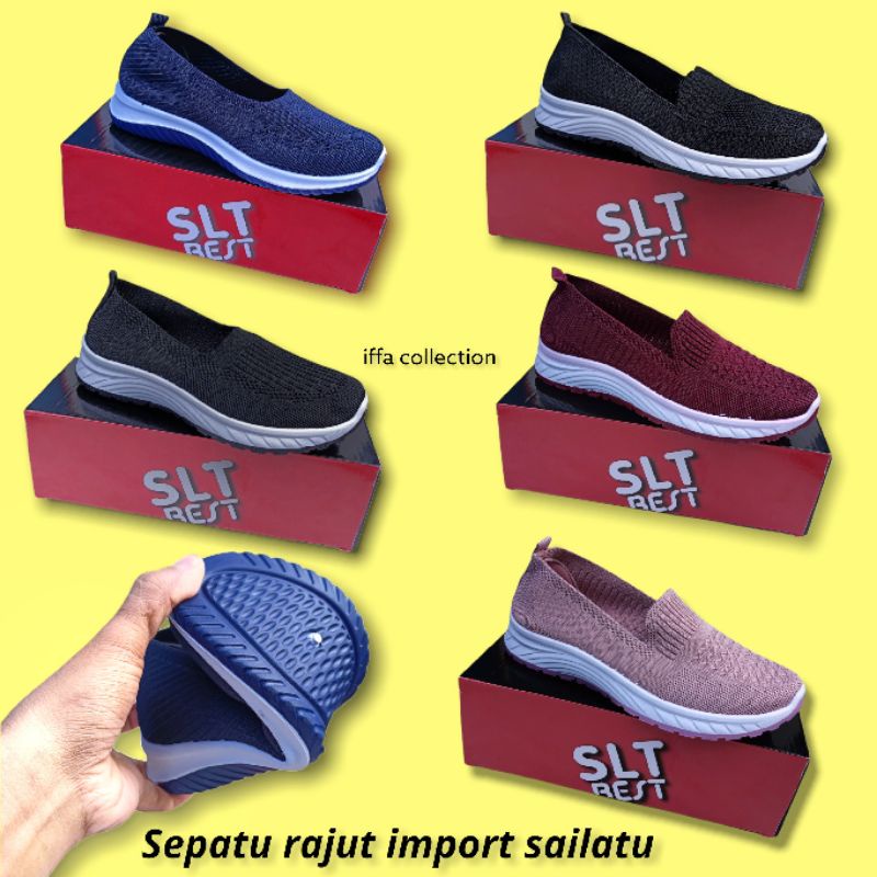 sepatu sailatu rajut import terbaru