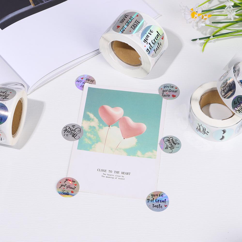 Preva 500pcs1/1.5inch Terima Kasih Untuk Mendukung Pelangi Bisnis Kecilku Untuk E-Commerce Online Eceran Label Perekat Diri