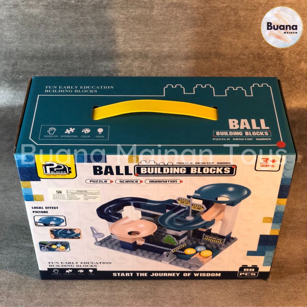 BALL BUILDING BLOCKS 222-B16 MAINAN EDUKASI MARBLE ANAK COWO CEWE