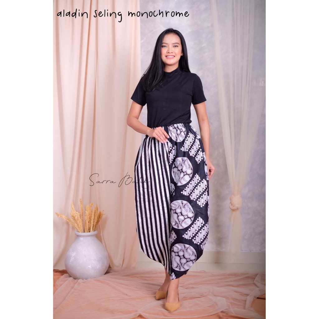 Aladin Seling Monochrome Batik Celana Joger Batik Modern Bawahan Seragam Kantor Muslim