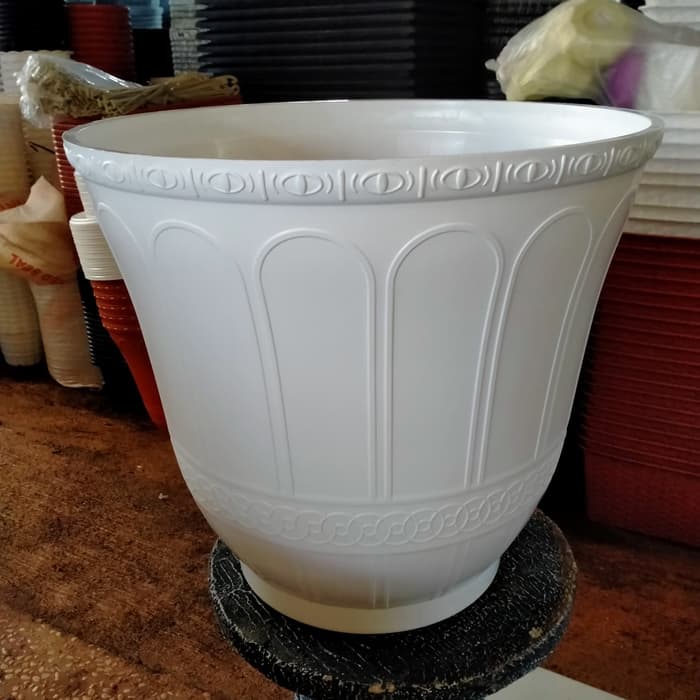 TERMURAH cod Pot Putih Roma 40Cm. - Putih pot tanaman