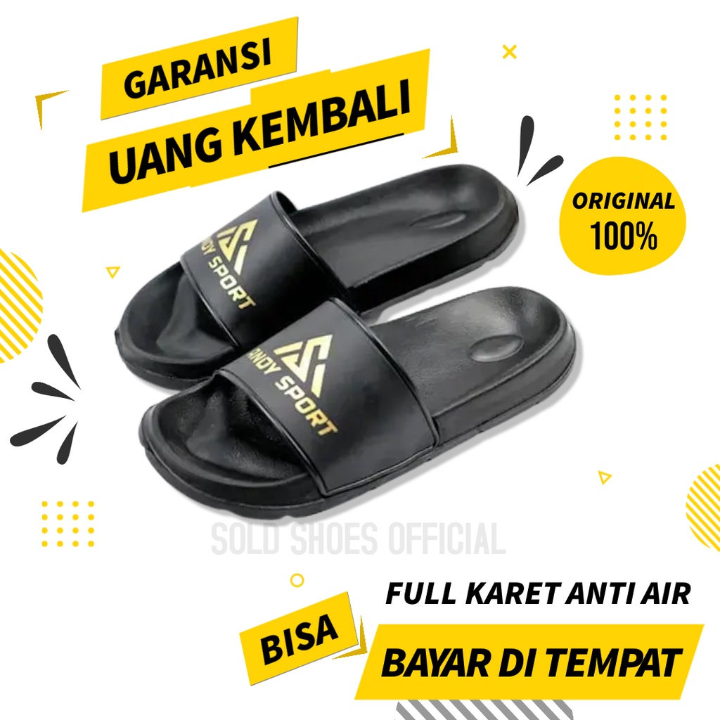 Sandal Slop Pria Import Karet Anti Air Distro Original Murah Keren Terbaru Sendal Sadal Sedal Swenda