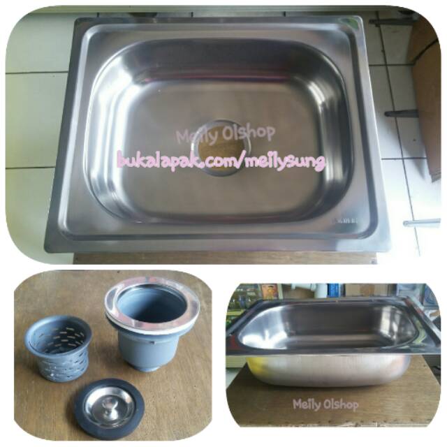 Bak Cuci Piring Stainless / Sink/ Kitchen Set/ Kran Cuci Piring/ Wastafel Bak Cuci Piring