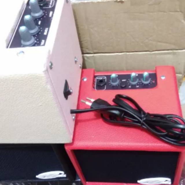 Ampli Gitar Bass mini JTJ ONE 4 inch Distorsi Gratis Kabel Jek 3 Meter