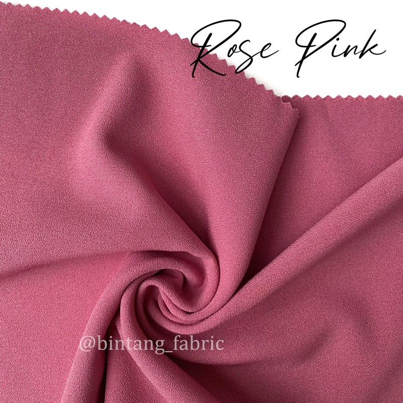 Bahan Kain Princess Stretch Lady Zara 1 meter-Rose Pink