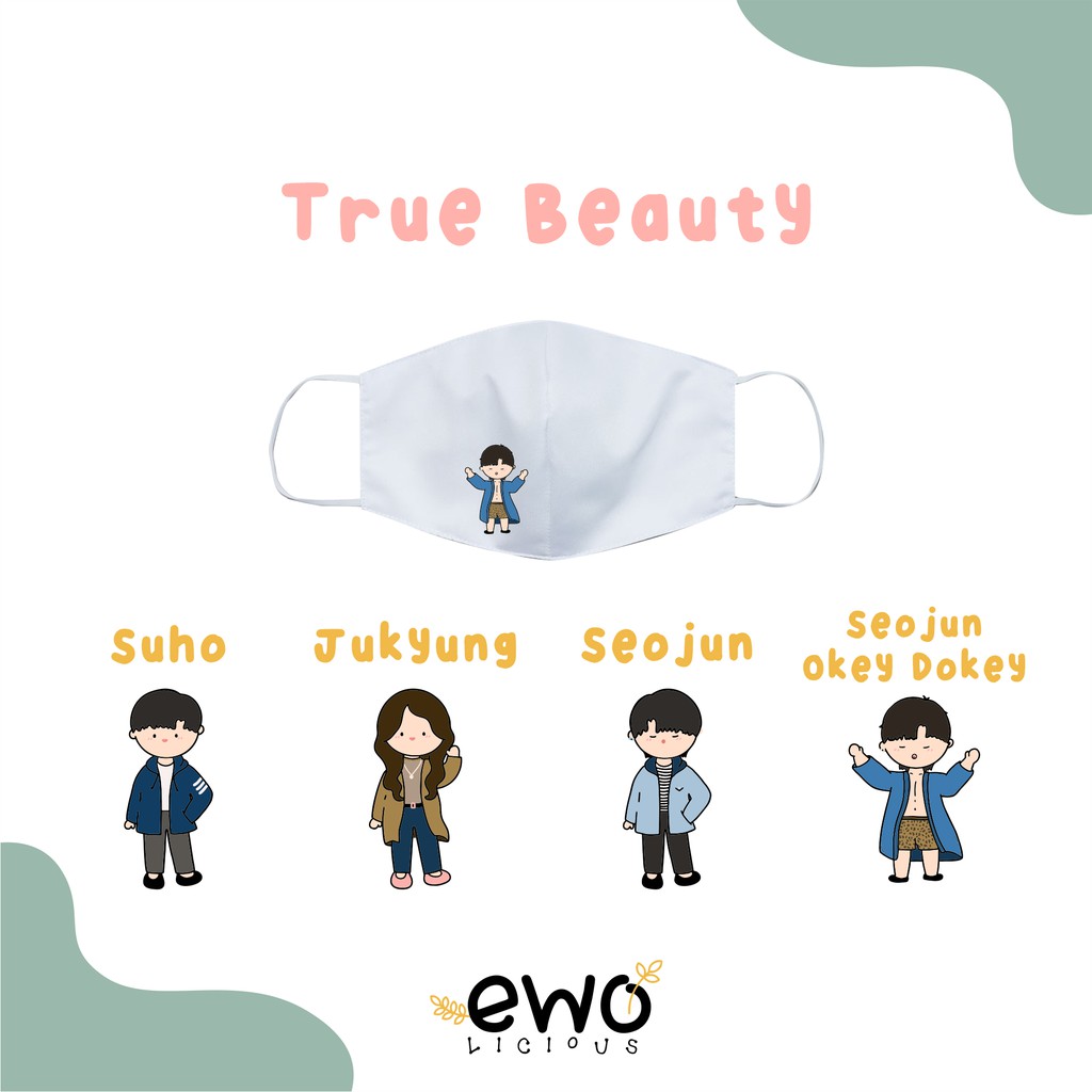 Masker Kain True Beauty Suho Seojun Jukyung Okey Dokey Shopee Indonesia