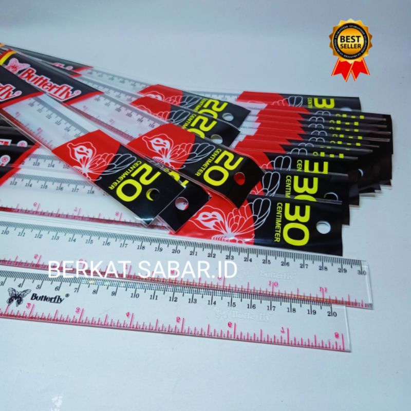 

PENGGARIS PLASTIK 30CM DAN 20CM BUTTERFLY