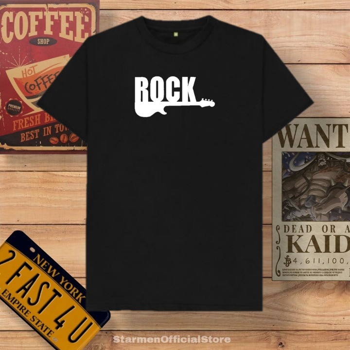 Kaos Distro Unisex ROCK Katun Combed 30s / sablon polyflex /polyflex premium / Pakaian Pria Wanita Atasan Cowok Cewek /kaos kekinian / kaos viral / tshirt tumbrl tee basic /SIZE M , L , XL , XXL / kaus oblong oversize kaos murah best seller ready