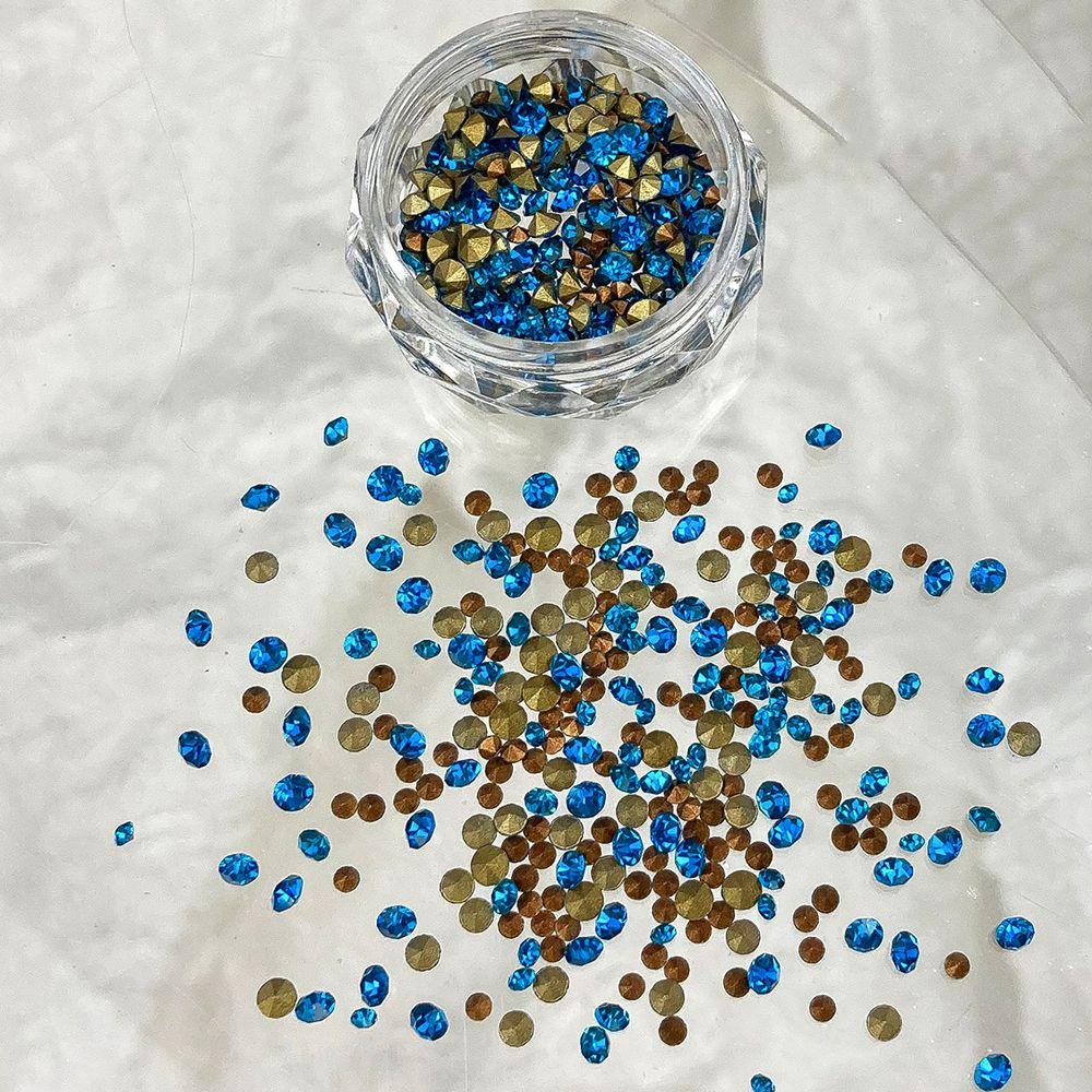 AUGUSTINA Agustina Nail Art Rhinestones Warna-Warni Fashion Hiasan Kuku Berkilau Perhiasan Kuku 3D