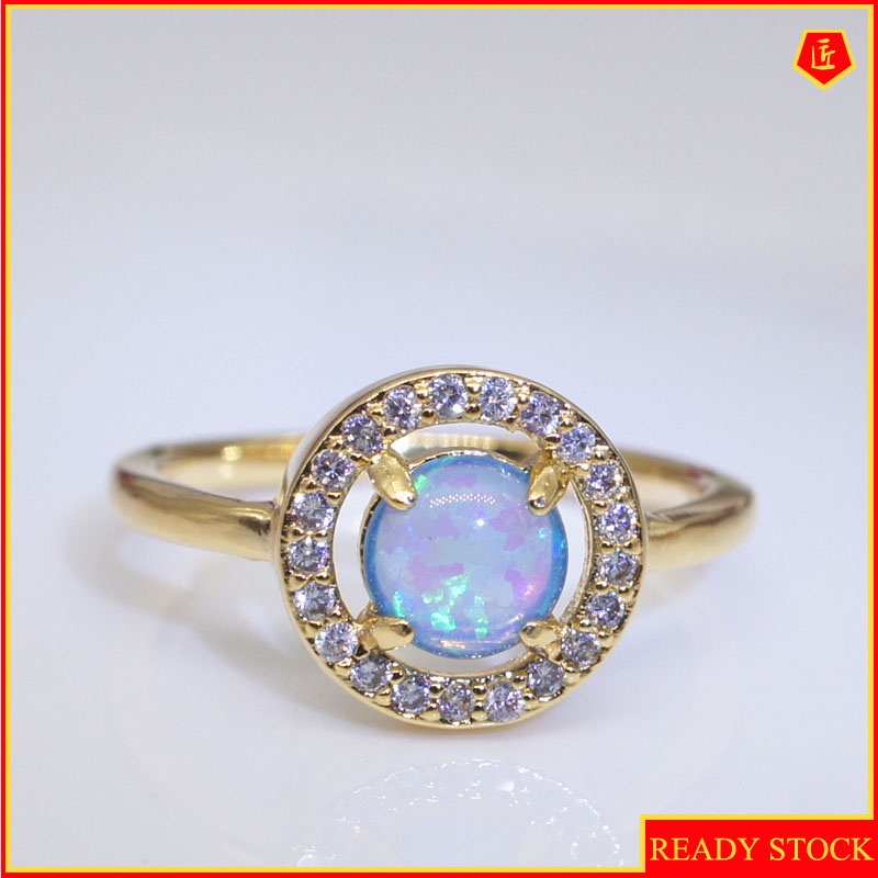 [Ready Stock]Opal Couple Ring Fashion Gem