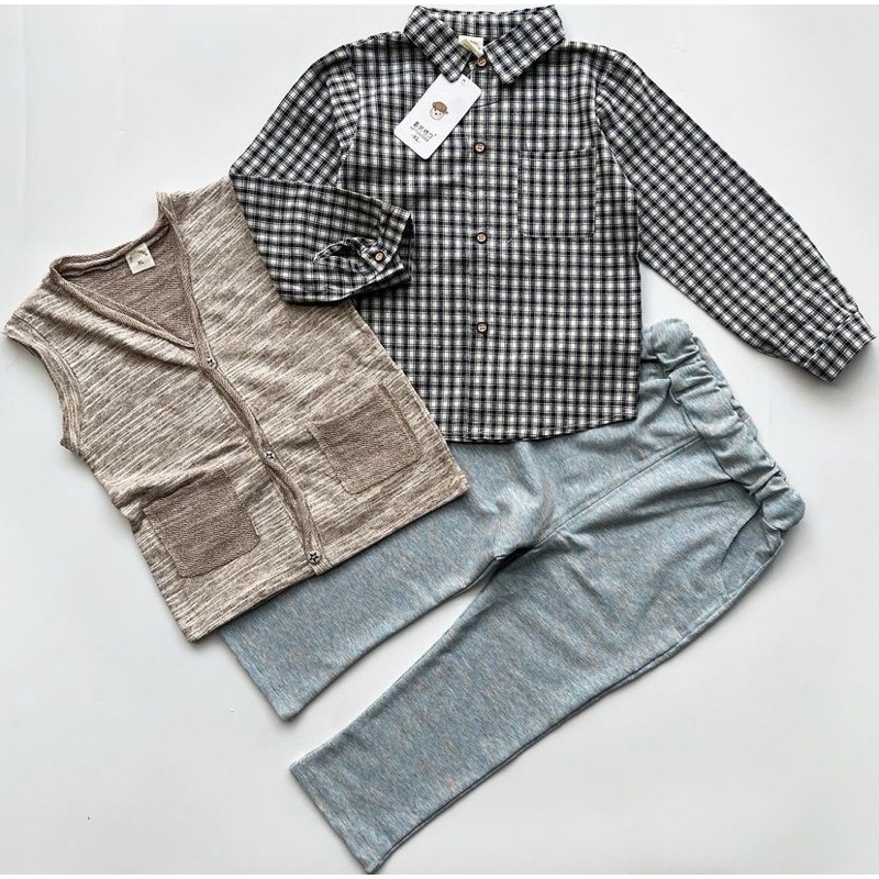 Setelan anak import laki laki setelan anak 3in1 import laki laki baju anak cowok setelan import anak