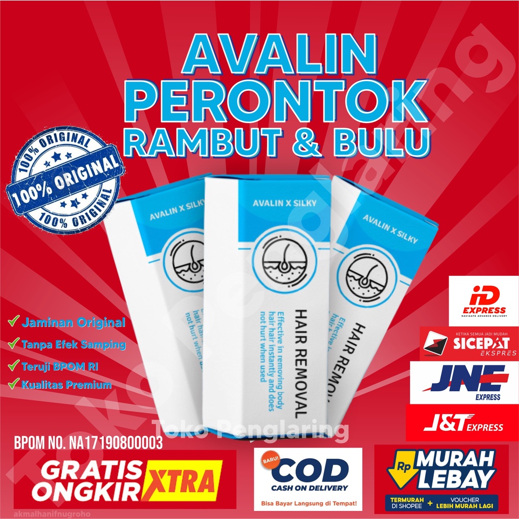 AVALIN HAIR REMOVAL CREAM PERONTOK BULU TANPA EFEK SAMPING AVALIN HAIR REMOVAL BPOM ORIGINAL 100%