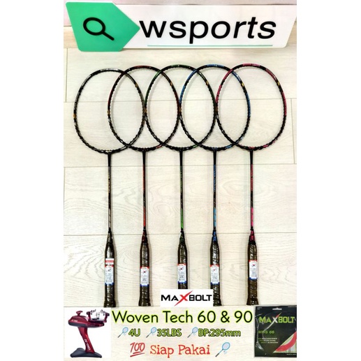 Raket Badminton Maxbolt Woven Tech 60 90 35LBS Original