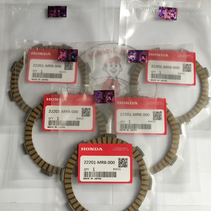 22201-MR8-000 Kampas Kopling Disk Clutch Friction Megapro Monoshock Verza CRF 150 L original