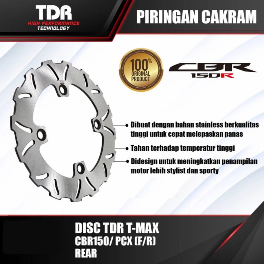 TDR PIRINGAN CAKRAM HONDA CBR150R/PCX (F/R) REAR