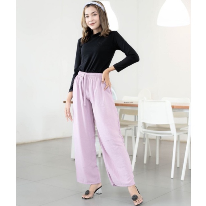 CELANA KULOT CRINKLE AIRFLOW RUBY PREMIUM CELANA KULOT HIGHWAIST CELANA WANITA