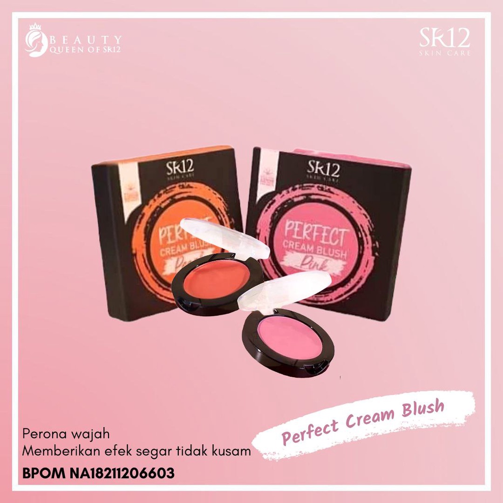 Perfect Cream Blush 2 Color Blush On Perona dan Pemerah Pipi Make Up Tahan Lama Waterproof