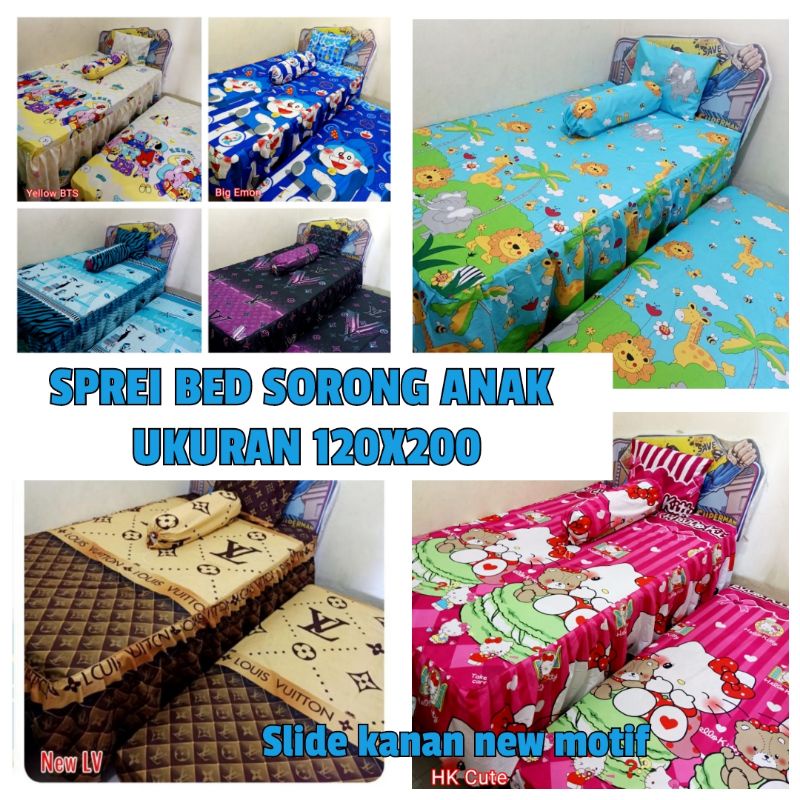 SPREI BEDSORONG ANAK / SPREI BED SORONG MURAH / Sprei Sorong duo Bed Atas Bawah 2in1