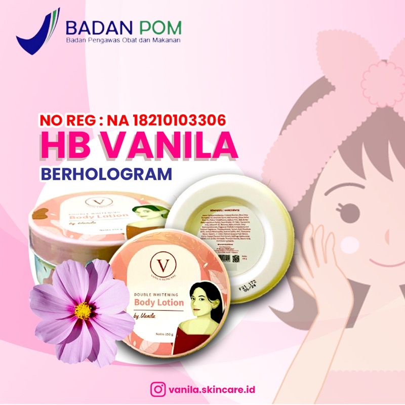 HB VANILA BPOM 100GR/HB VANILA KEMASAN LAMA/HB SV/HB SUPER WHITENING