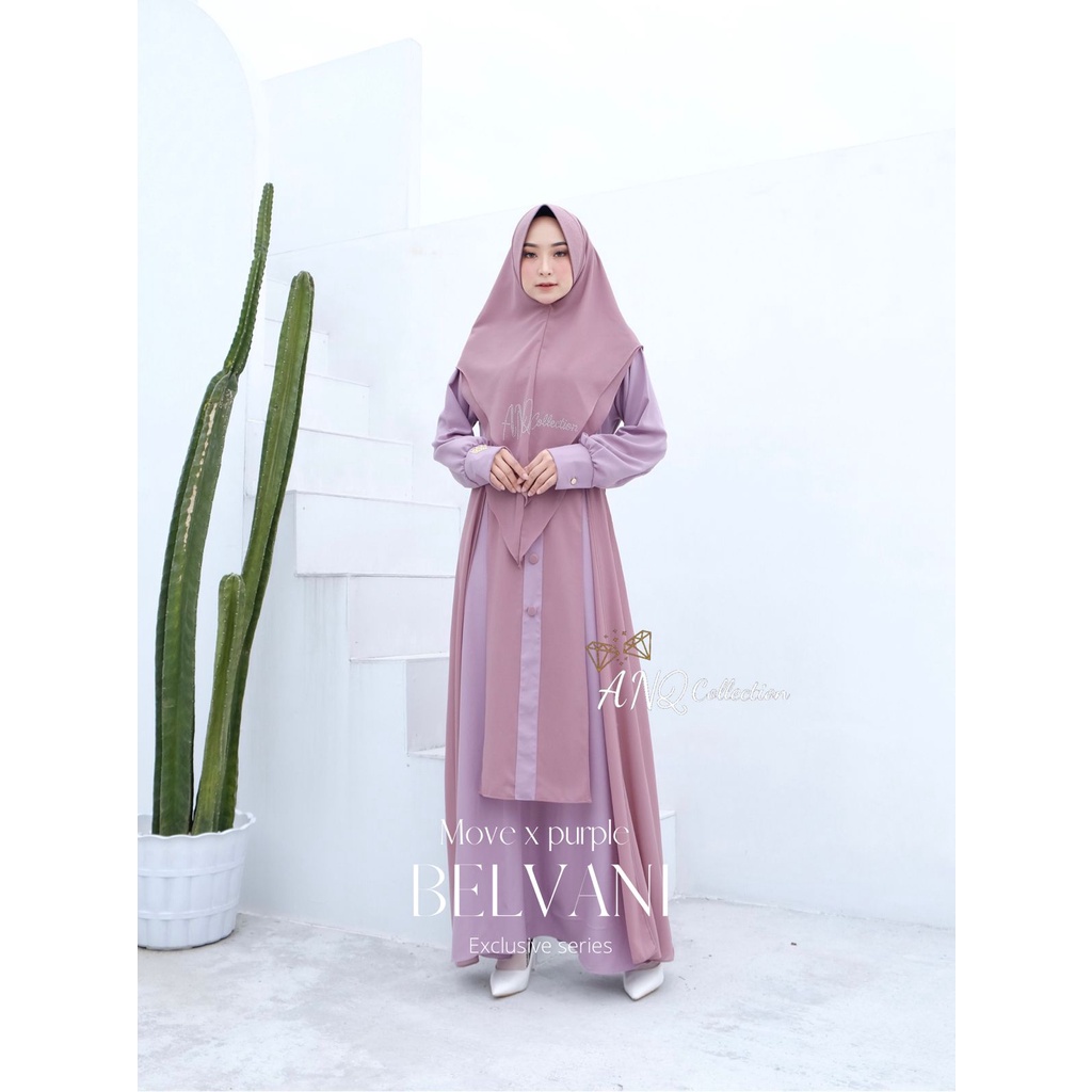 Gamis ceruty babydoll set khimar ATHYA TJ BELVANI ELYARSY RAYA IED SERIES dan YUMNA BERMERKS terbaru modis modern baju muslim busui branded