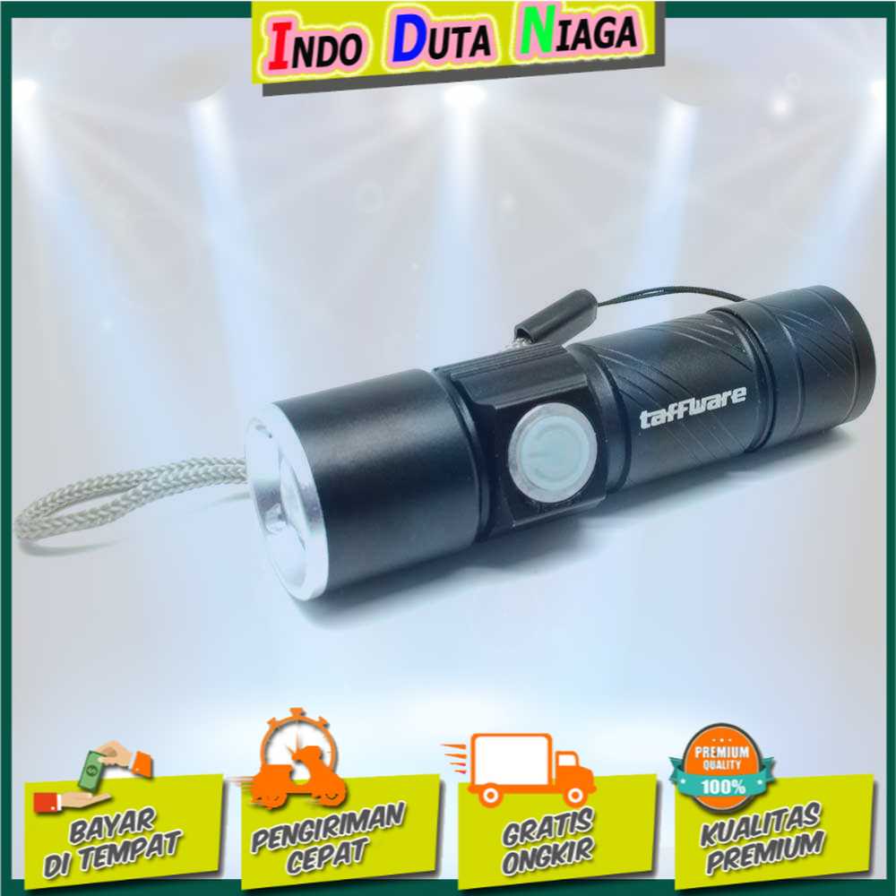 IDN TOOLS - TaffLED Senter LED Mini USB Rechargeable Q5 LED 2000 Lumens