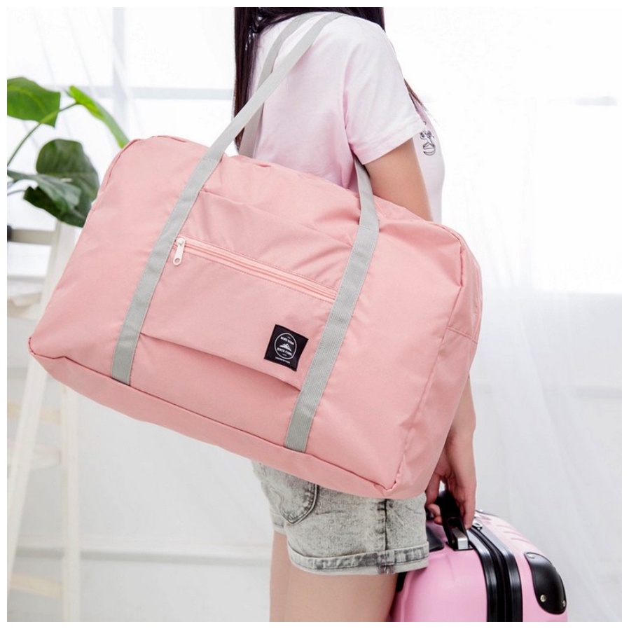 Tas Traveling Korean Style Travel Fold Bag Tas Jinjing Jumbo Lipat Kekinian Waterproof