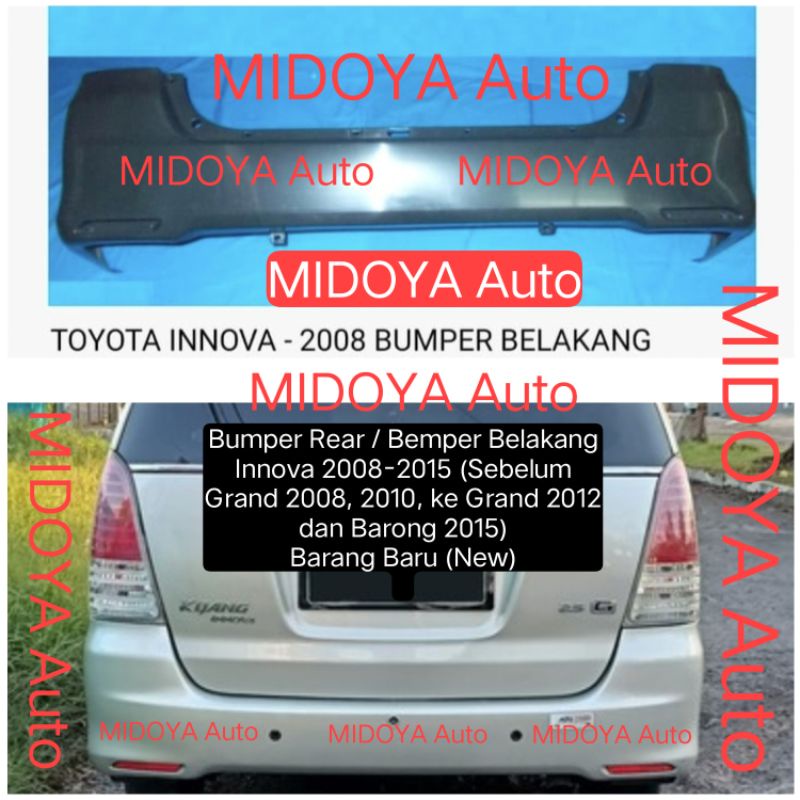 Bumper Rear Bemper Belakang Innova 2008-2015 Barang Baru New