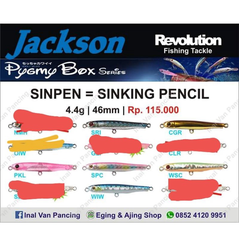 Umpan UL Jackson Pygmy Box Series Heavy Sinking Pencil