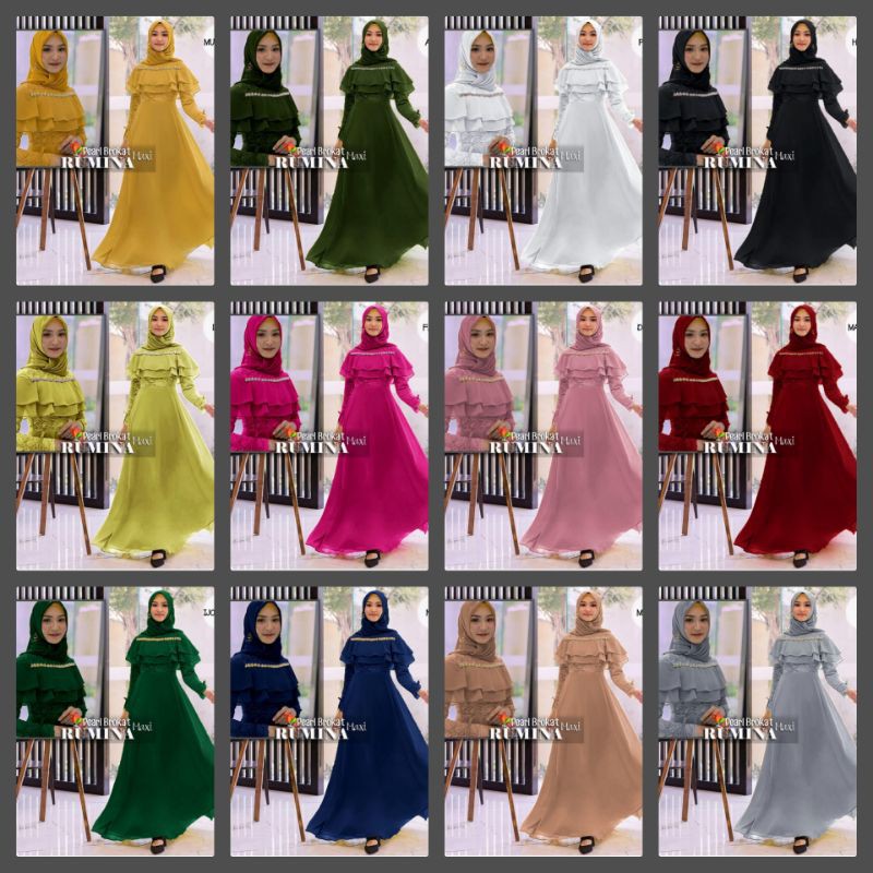 MAXY GAMIS RUMINA PEARL MOSCREPE BRUKAT IMPORT MUTIARA JCHM