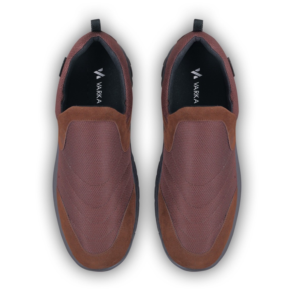 Sepatu Slip On Pria Terbaru V 1871 Brand Varka Sepatu Sneakers Kerja Santai Jalan Jalan Harga Murah Trendi Warna Coklat
