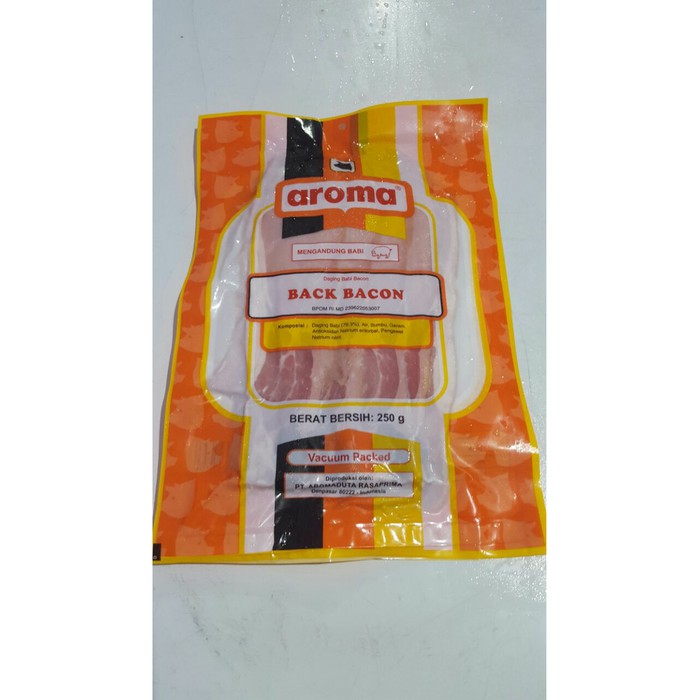 

PORK BACK BACON BABI BACON AROMA (250 gram perpak)