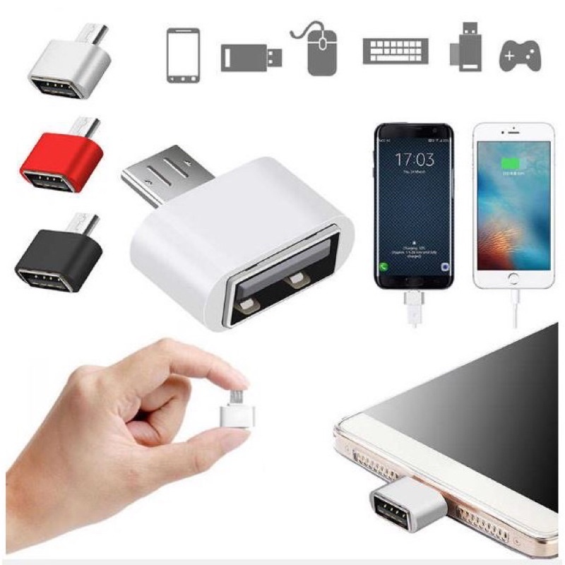 OTG Mini micro usb type C hp Konektor usb tanpa kabel handphone laptop Sambungan usb port kecil untuk hape