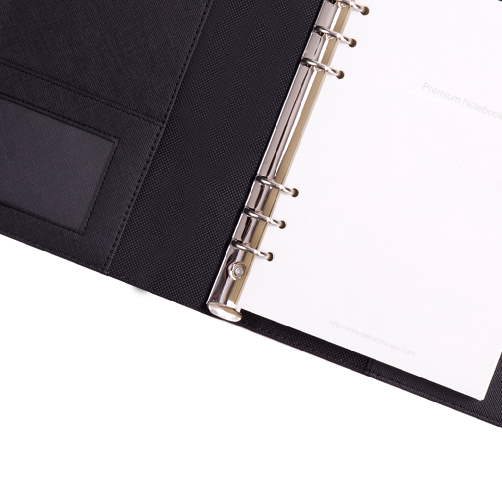 Deli Loose-leaf Notebook Buku Catatan 25K 210x145mm 100 Lembar Warna Coklat Hitam 3151
