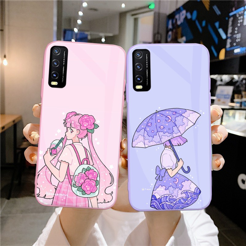 [U31] Softcase Kaca Bezel Warna Vivo Y20 Y12S Y20S - Softcase Mirror Vivo - Case Kaca Vivo -  Softca