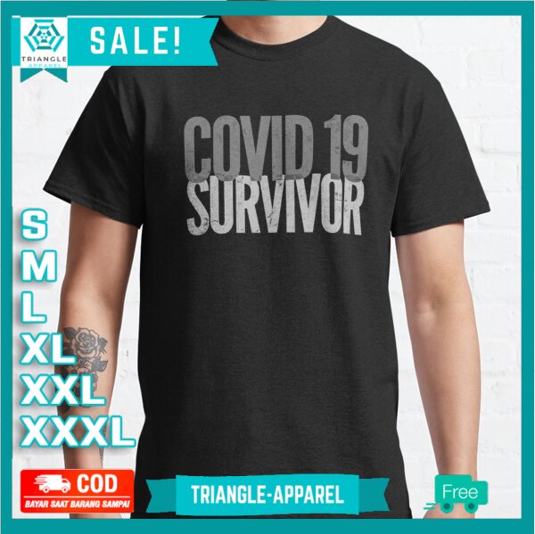 Baju Kaos Covid 19 Survivor | 2020 Funny Outbreak Virus Design T-Shirt Premium