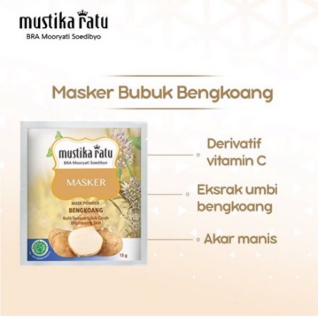 [ Sachet ] Mustika Ratu Brightening Masker Bengkoang Powder Mask Sak