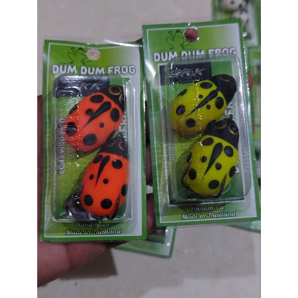 soft frog lure dumdum lady bug umpan casting toman gabus asli thailand sf lure 3cm 6 gr