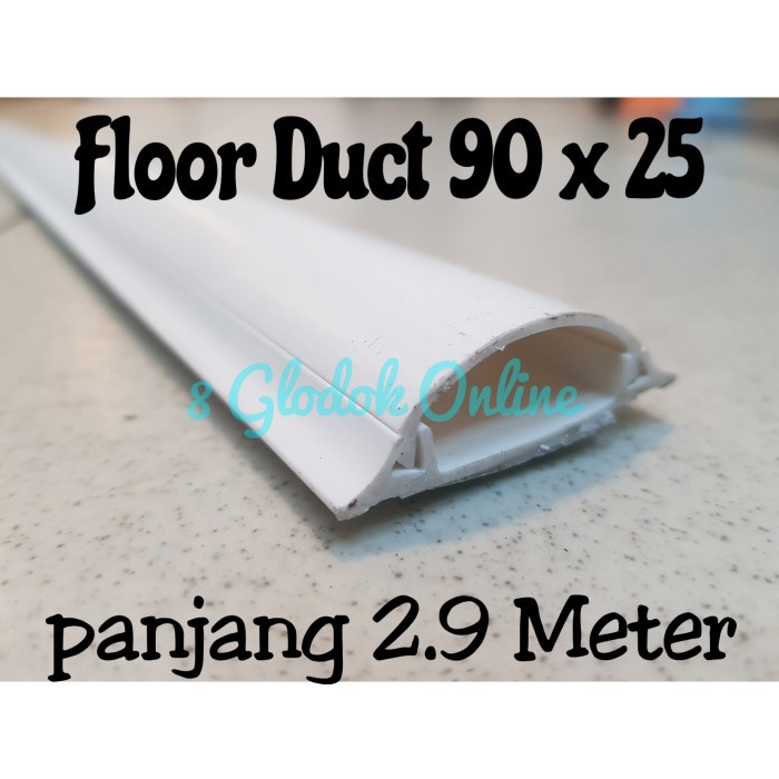 Floor Duct 90 x 25 / Trunking / Kabel duct Setengah Lingkaran 90 x 25 promo