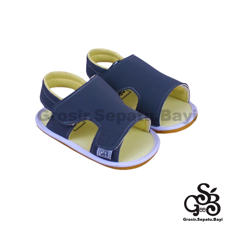 sendal bayi sepatu bayi sandal bayi  laki laki perempuan prewalker bayi  umur 2 - 12 bulan model casual S01 polos ABU ringan fleksibel &amp; Anti Slip