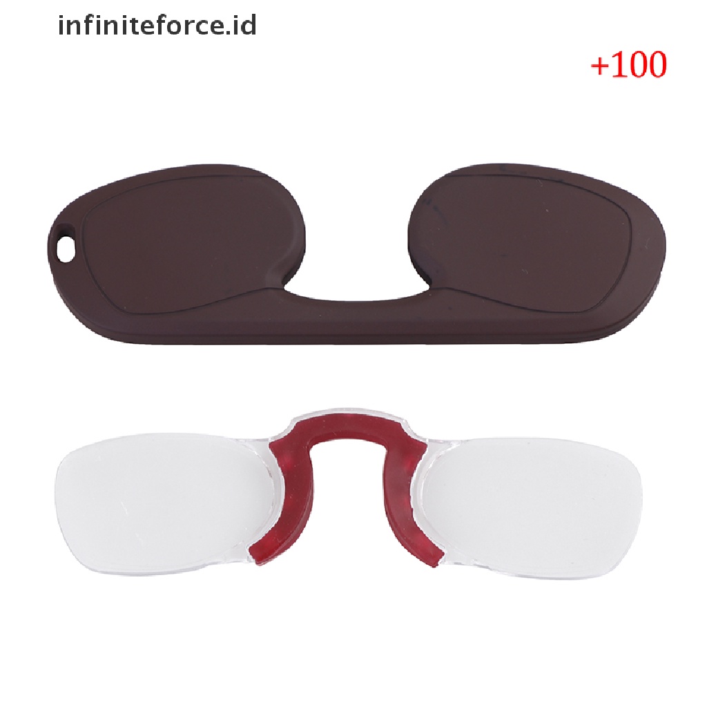 Infiniteforce.id Kacamata Baca Klip Hidung Mini Bahan Silikon Untuk Pria / Wanita