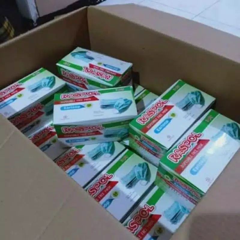 Grosir 1 karton masker medis bisa mix hijab dan earloop
