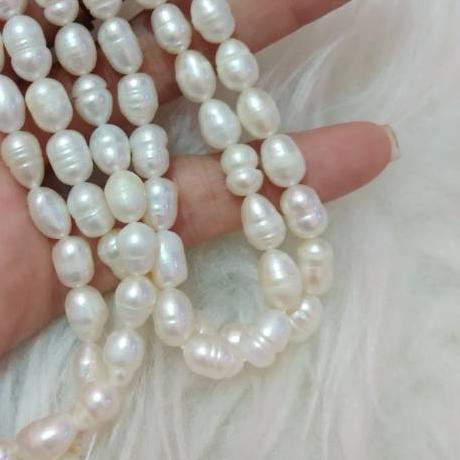 Mutiara Air Tawar Oval 8mm