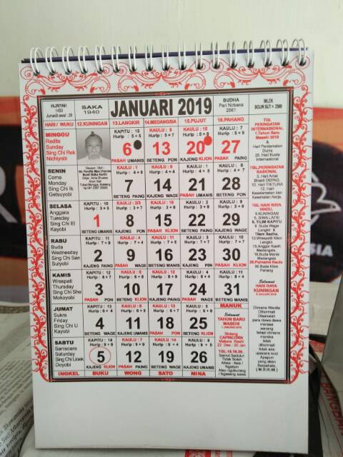 Kalender Meja Caka Bali 2019