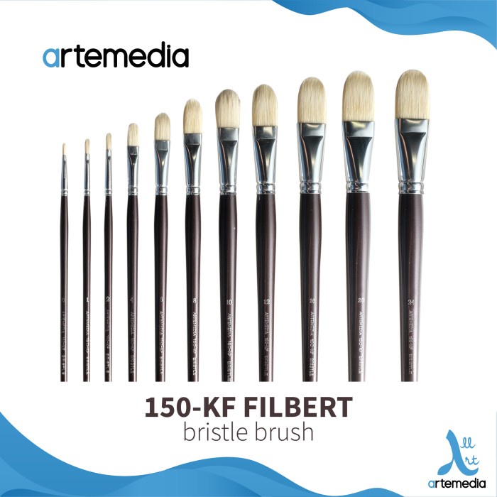 

Artemedia 150KF Filbert Bristle Brush Long Handle Kuas Lukis