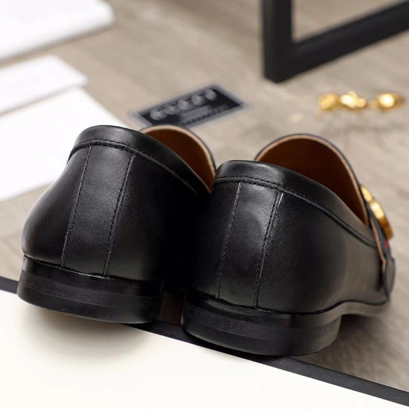 sepatu pria pantofel lv kulit hitam mirror formal cowok kerja resmi