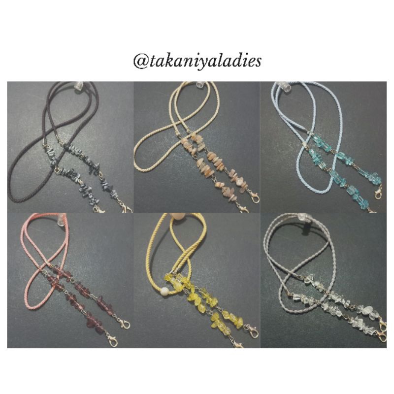 Konektor Tali Masker Hijab Batu Pecah/Gantungan Tali Masker