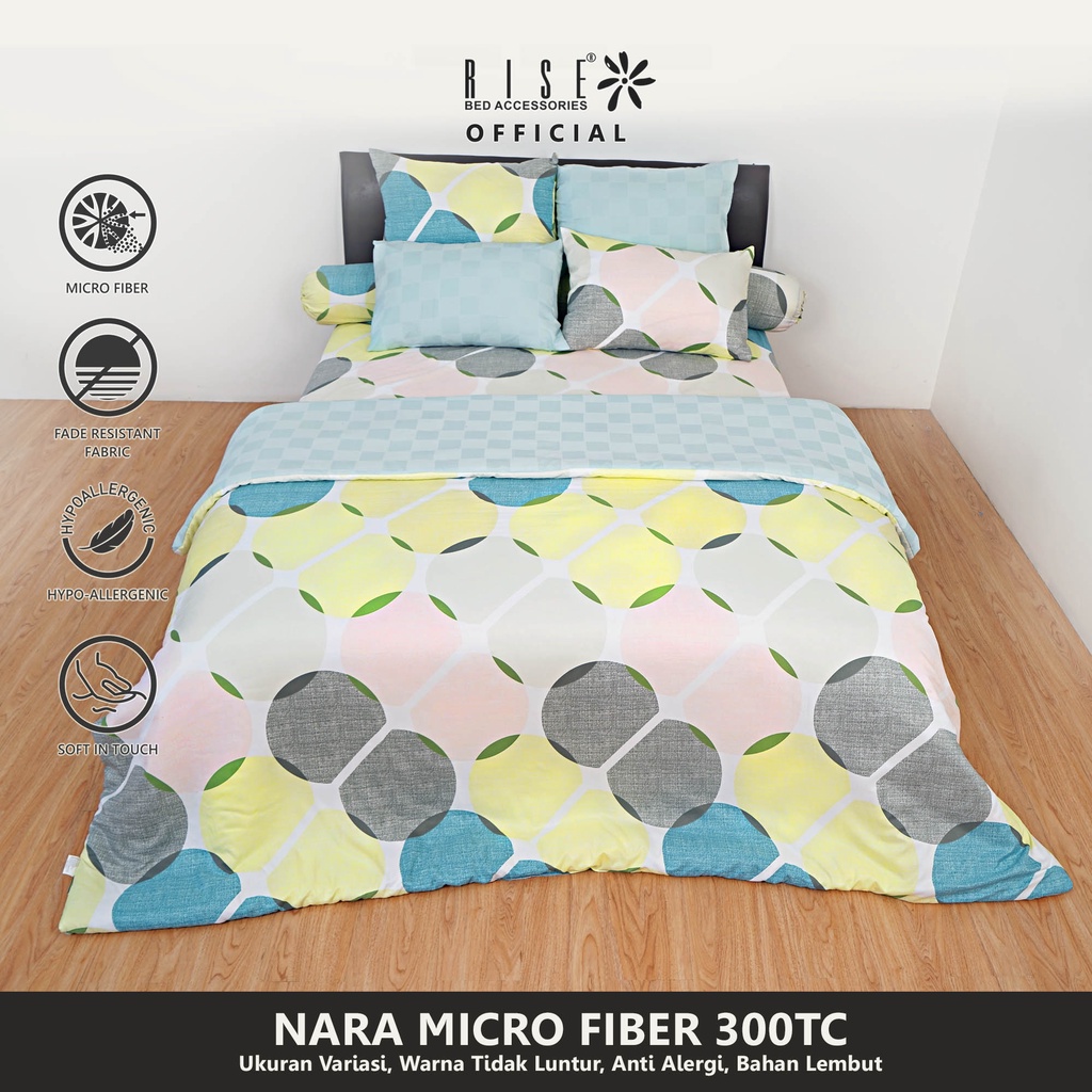 Rise Sprei set Bed CoverMicrofiber Motif Nara 300TC