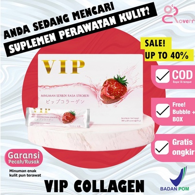 

Suplemen Minuman Kolagen Colagen Beauty Drink Kecantikan Pemutih Kulit Badan VIP Collagen BPOM Isi 20 Pcs