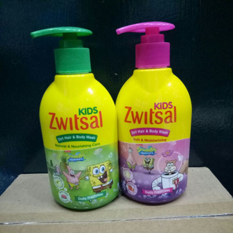 Zwitsal kids pump 2in1 hair&amp;body wash 280ml