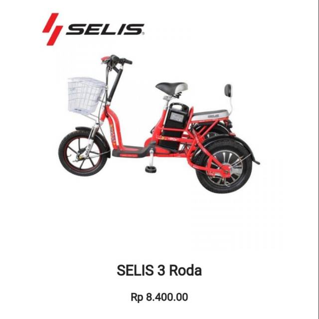 Sepeda listrik Selis 3 roda